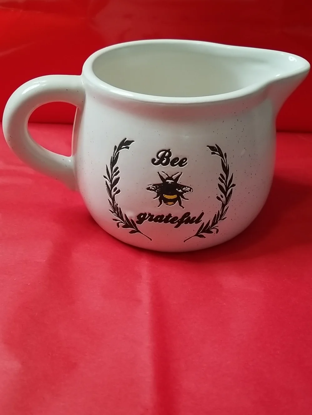 Bee grateful creamer pitcher EUC